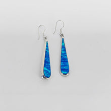Load image into Gallery viewer, Opal Long Earrings – Multicolour Opal Drops in .925 Sterling Silver
