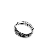 Load image into Gallery viewer, Alambre Ring - Handmade 7 mm .925 Sterling Silver Ring in Mexican Silver
